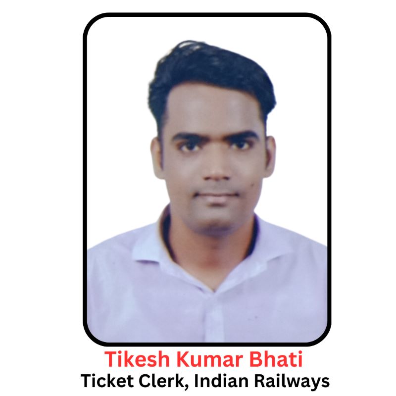 Tikesh Kumar Bhati Railway Selection - SG Classes India Railway Coaching in Ajmer.