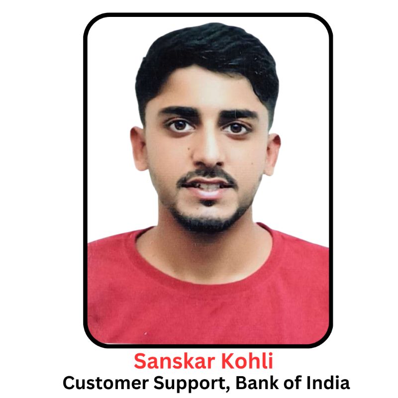 Sanskar Kohli Bank of India success at SG Classes India Ajmer.