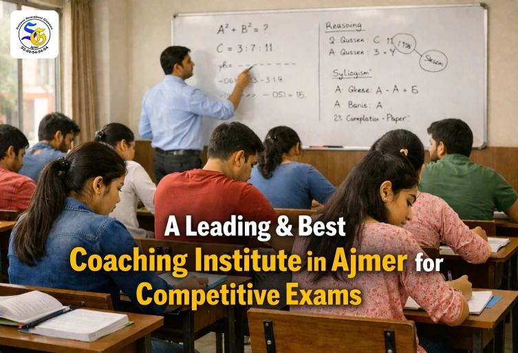 Ajmer students preparing for competitive exams in a classroom coaching institute with teacher guidance