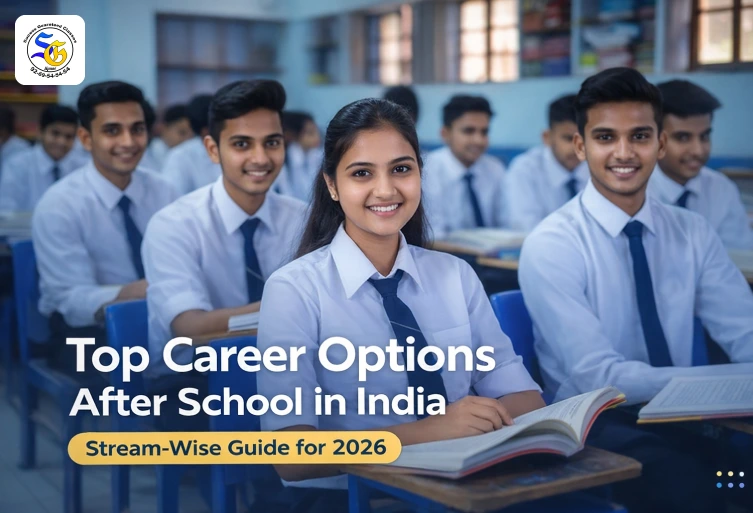Students in classroom studying – top career options after school in India stream-wise guide 2026