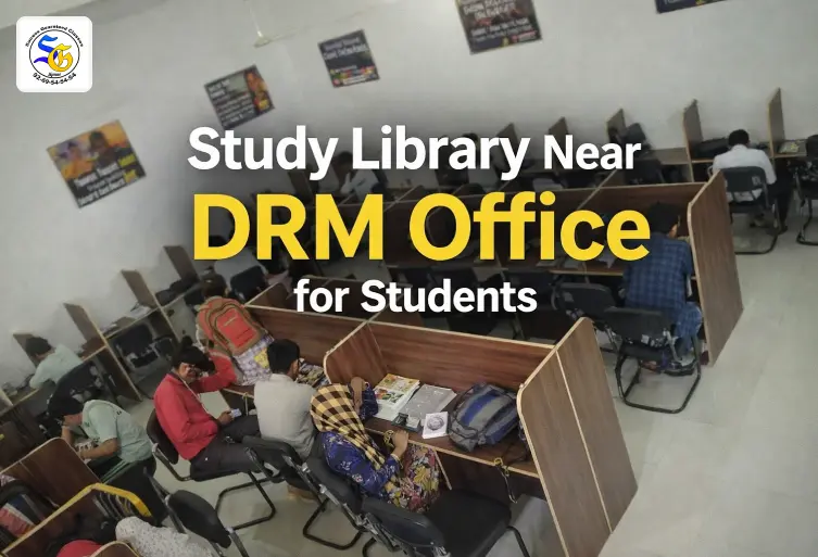 Students studying in a silent study library near DRM Office in Ajmer with individual cabins and focused environment